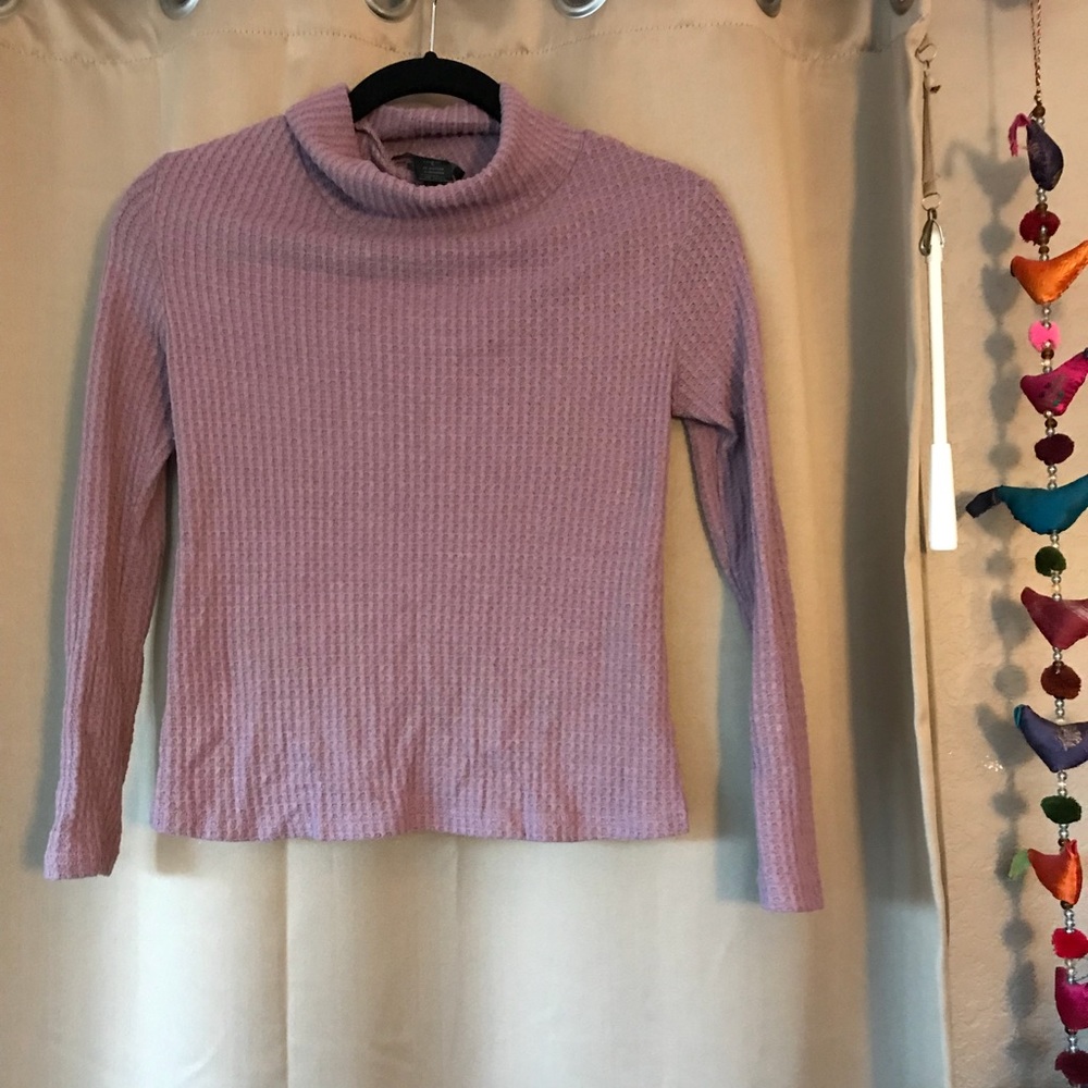 Cropped Thermal Turtleneck Longsleeve